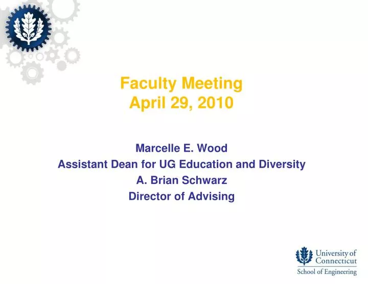 faculty meeting april 29 2010