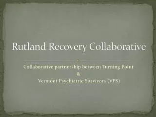 Rutland Recovery Collaborative