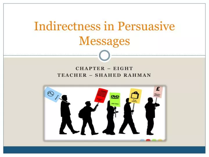 indirectness in persuasive messages