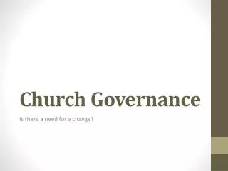 Church Governance