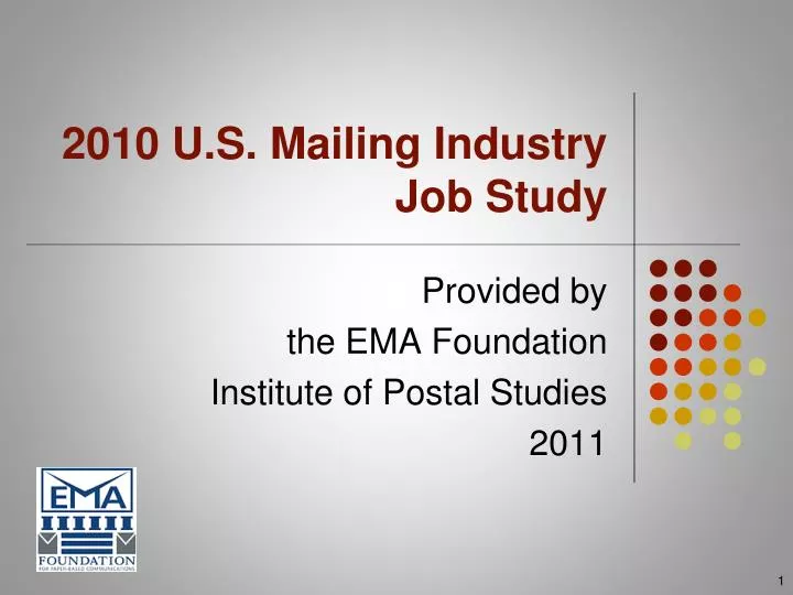 2010 u s mailing industry job study