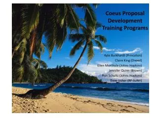 Coeus Proposal Development Training Programs