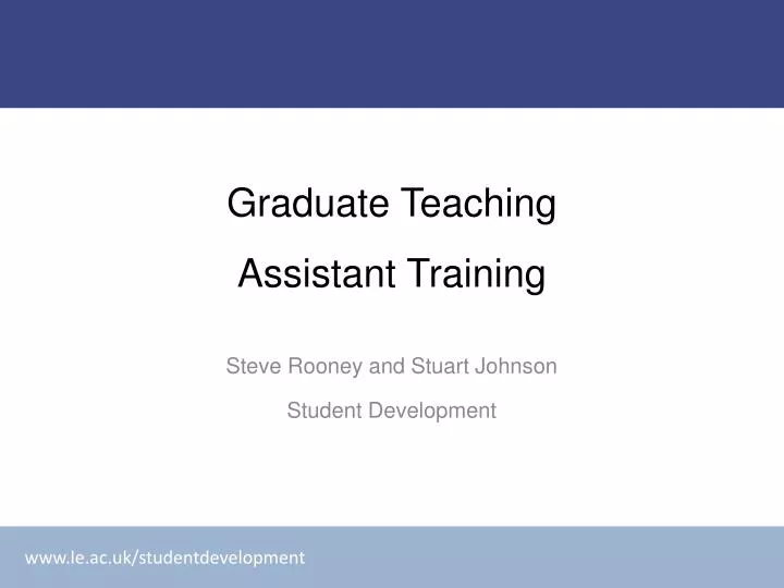 graduate teaching assistant training