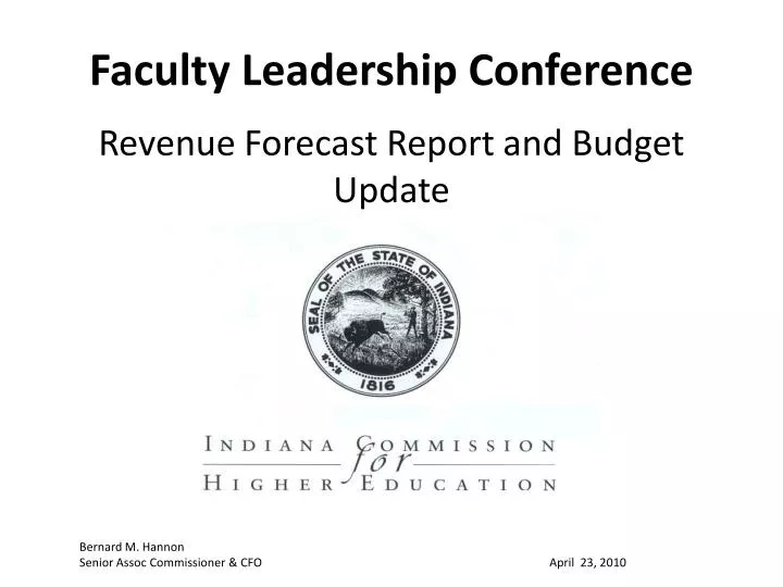 faculty leadership conference revenue forecast report and budget update