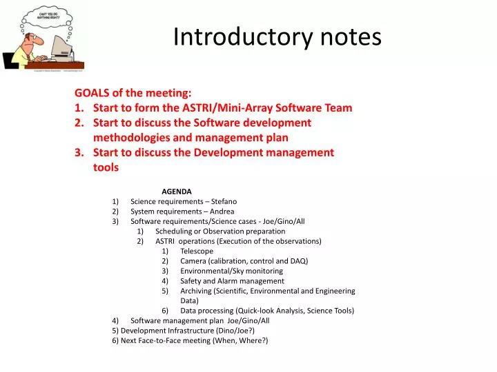 introductory notes