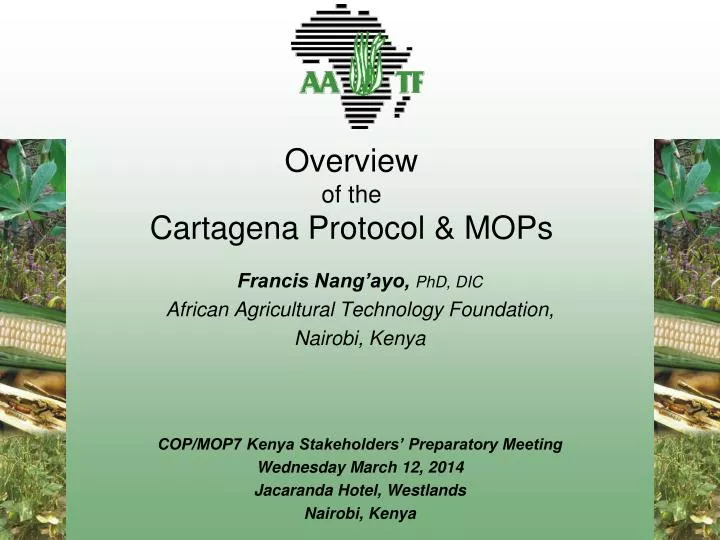 overview of the cartagena protocol mops