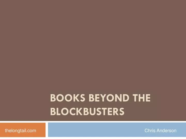 books beyond the blockbusters