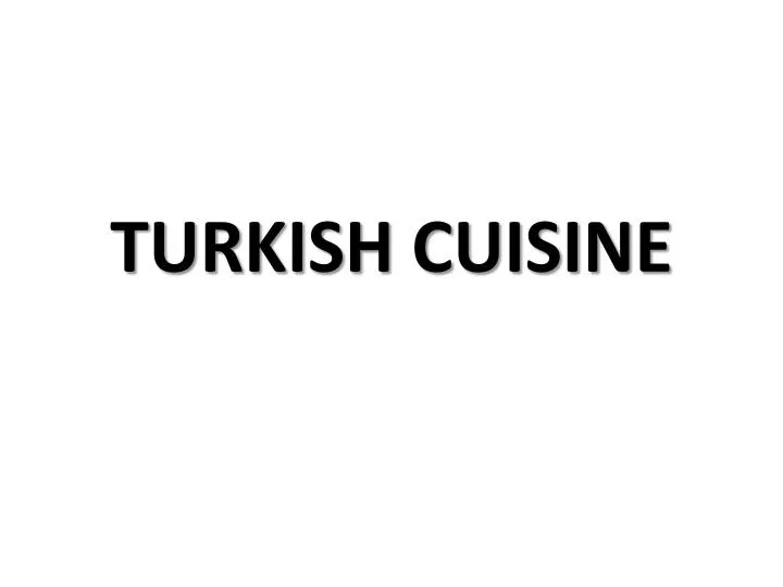 turkish cuisine