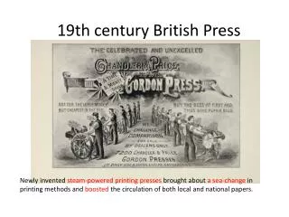 19th century British Press