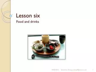 Lesson six