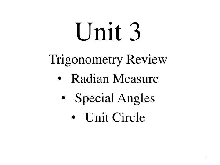 unit 3