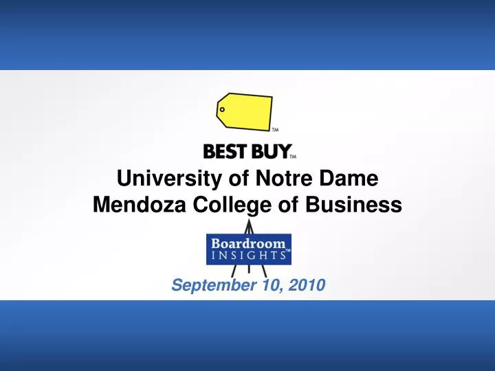 university of notre dame mendoza college of business