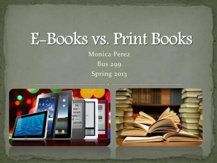 e books vs print books