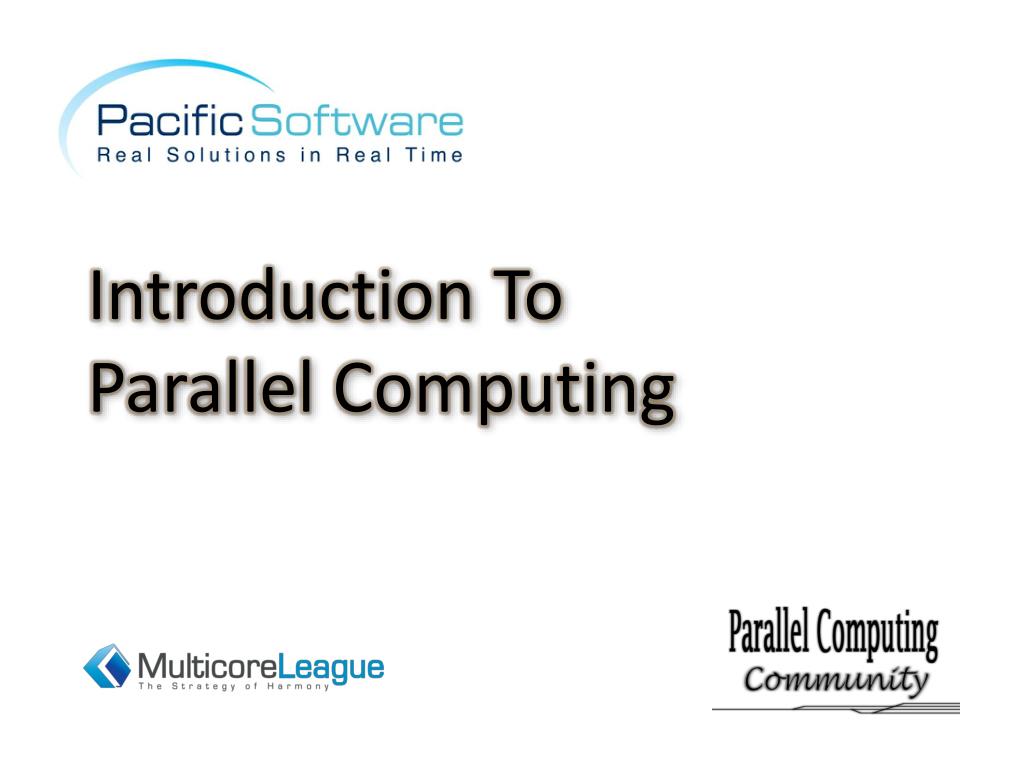 PPT - Introduction To Parallel Computing PowerPoint Presentation, free ...