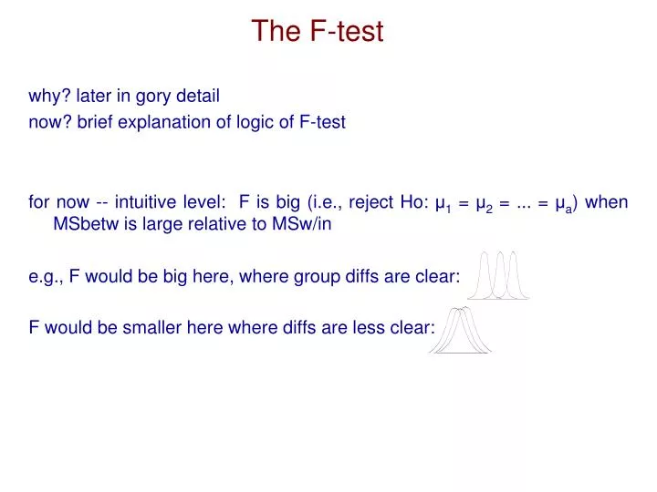 the f test
