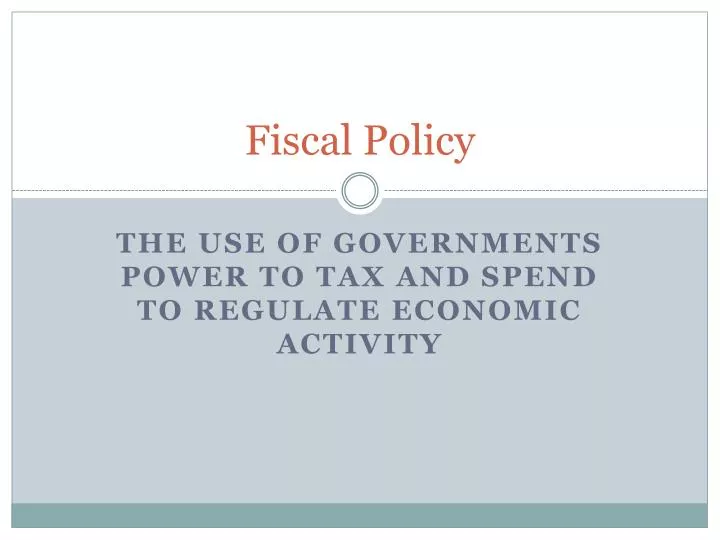 fiscal policy