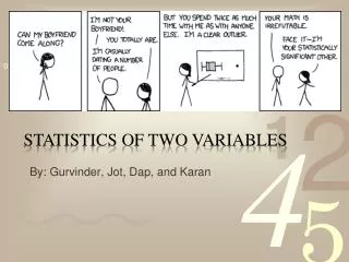 Statistics Of Two Variables