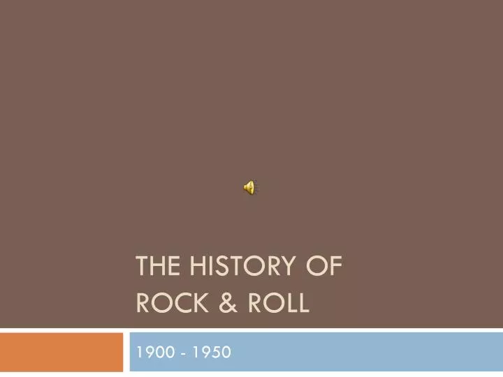 the history of rock roll