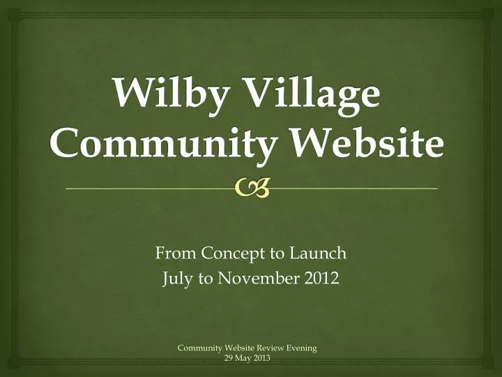 wilby village community website