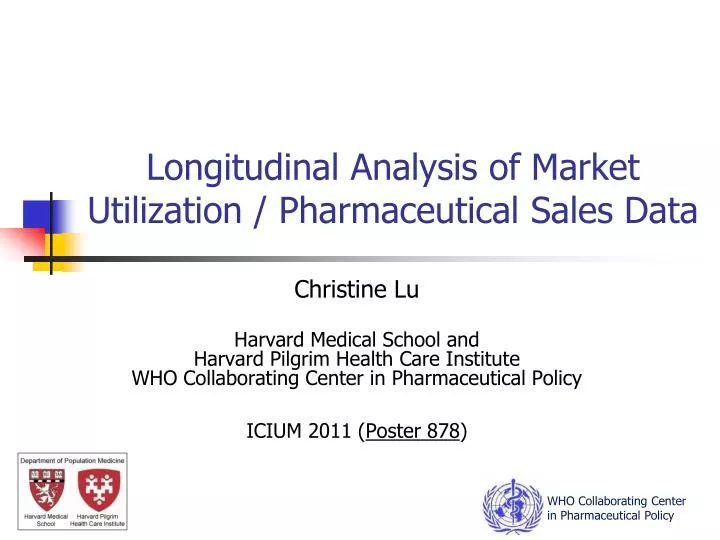 longitudinal analysis of market utilization pharmaceutical sales data