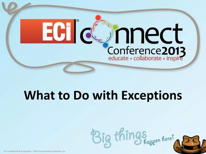 what to do with exceptions