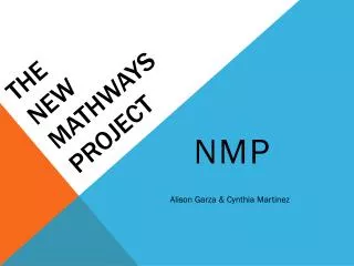 The New Mathways Project