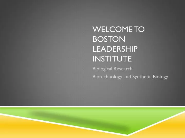 welcome to boston leadership institute