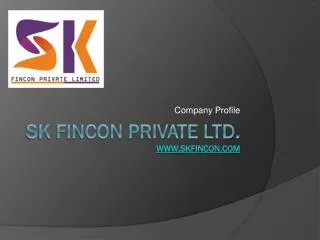 SK Fincon Private Ltd. www.skfincon.com