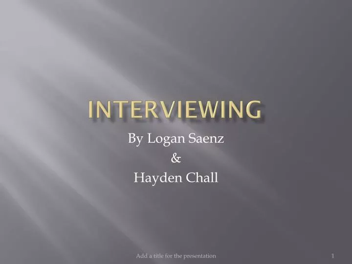 interviewing