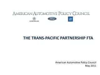 THE TRANS-PACIFIC PARTNERSHIP FTA