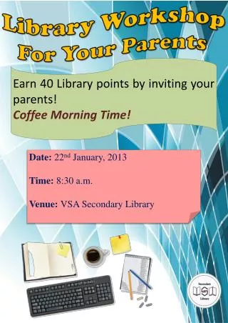 Library Workshop For Your Parents