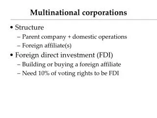 multinational company ppt presentation