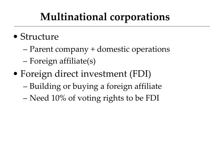 multinational corporations