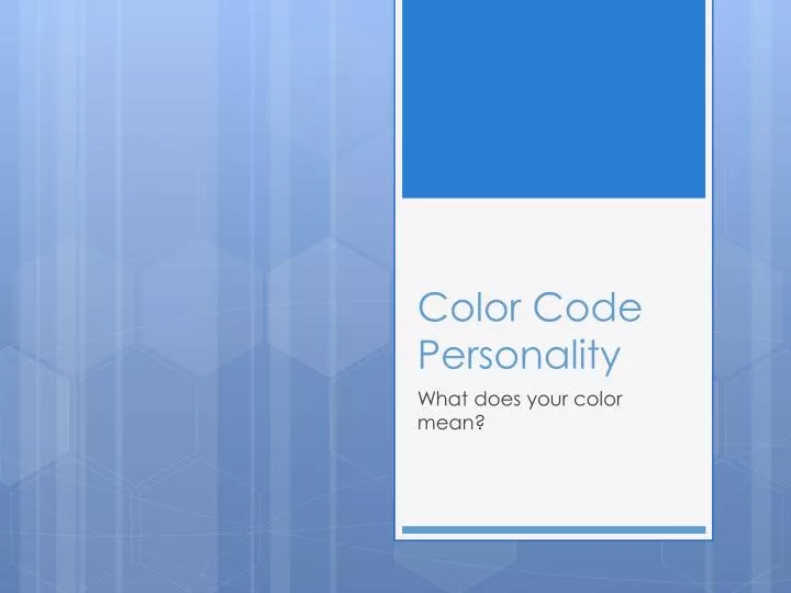 color code personality