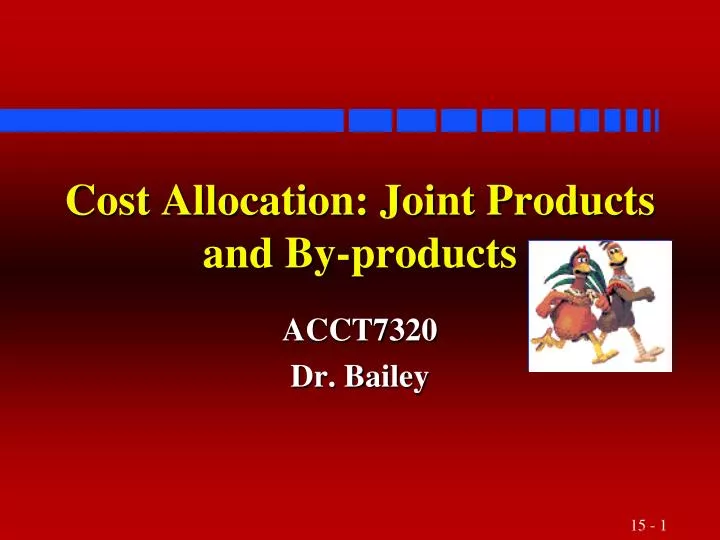 cost allocation joint products and by products