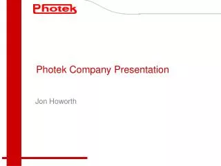 Photek Company Presentation
