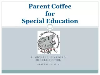 Parent Coffee for Special Education