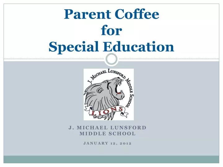 parent coffee for special education
