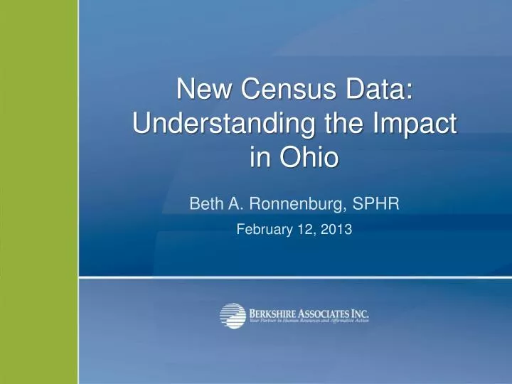 new census data understanding the impact in ohio