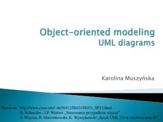 Object-oriented modeling UML diagrams
