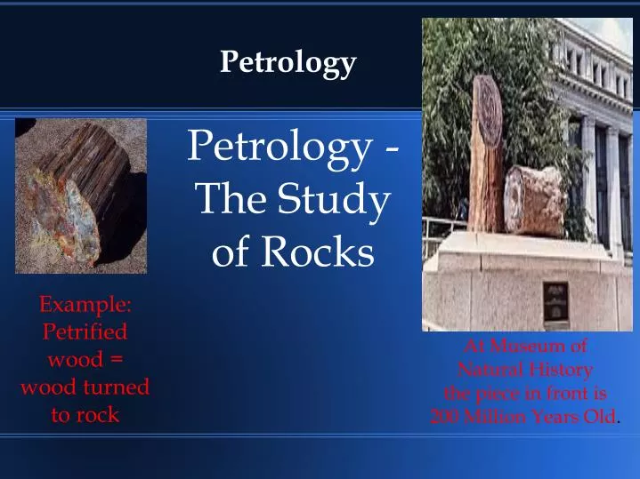 petrology the study of rocks