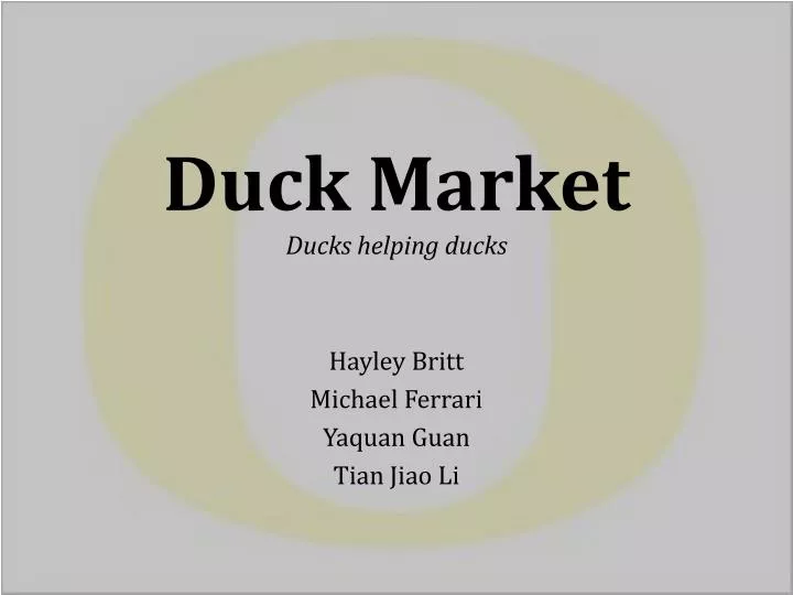 duck market ducks helping ducks