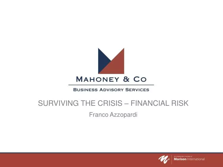 surviving the crisis financial risk