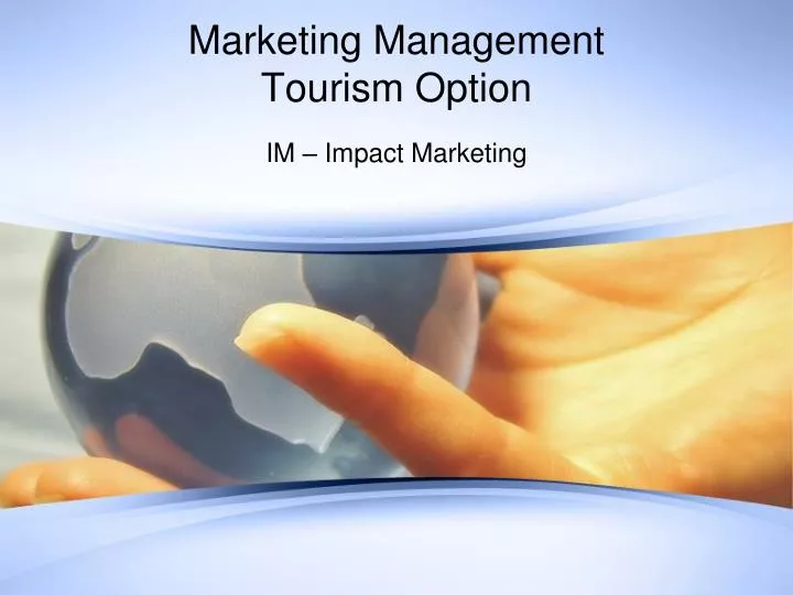 marketing management tourism option