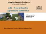 Sustainable Agricultural Water Use: Key Findings and Practices from the ABS Agriculture Survey - slide 1