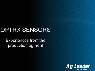 OptRx Sensors