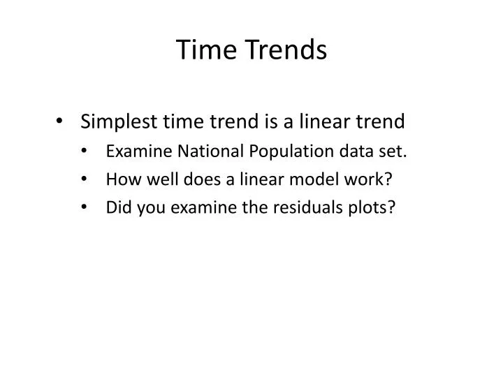 time trends