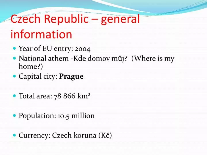 czech republic general information