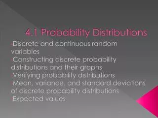 4 1 probability distributions