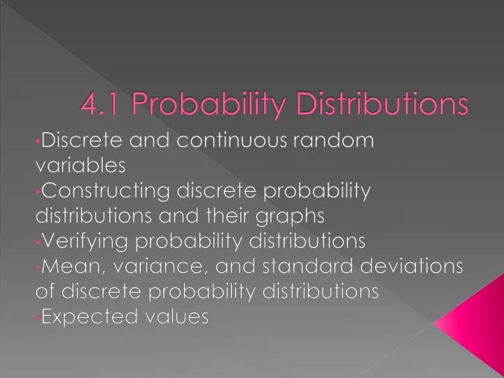 4 1 probability distributions